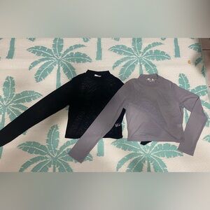 Heart Hips Black and Gray Long Sleeve Tees